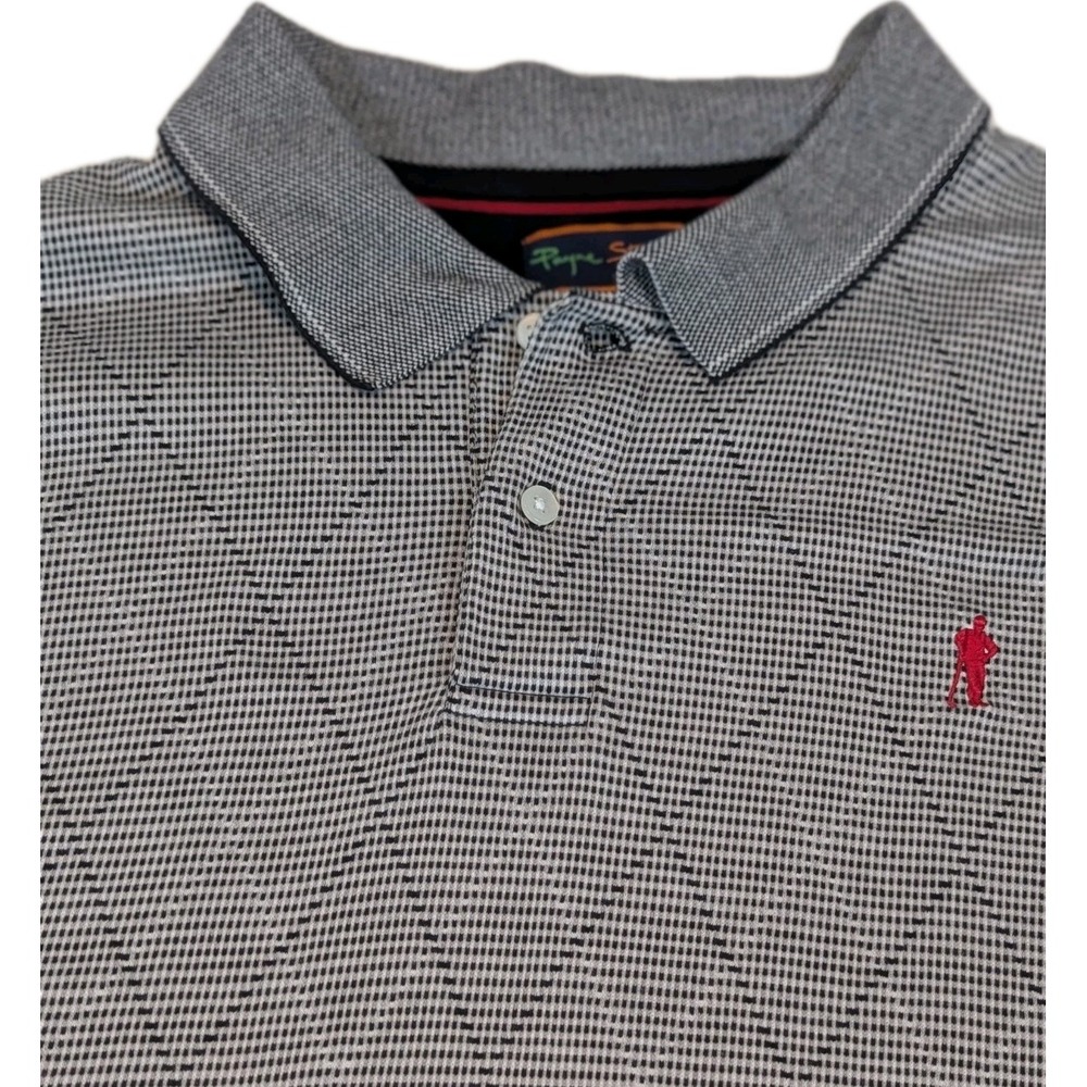 Payne‎ Steward  Short Sleeve Polo Shirt Geometric Print Casual Top